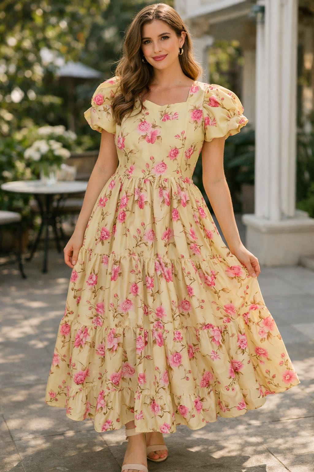Pink anarkali dress